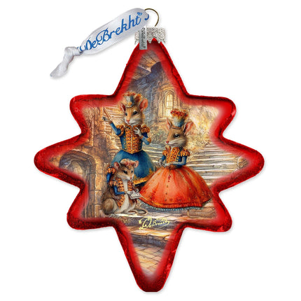 Nutcracker Ballet Scene Star Glass Ornament by G. Debrekht - Christmas Decor - 755-049-2