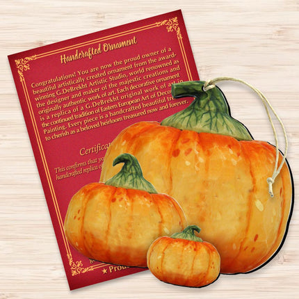 Stacking Pumpkins Wooden Ornaments Halloween by G. DeBrekht - Thanksgiving Halloween Decor - 8158414-2-3
