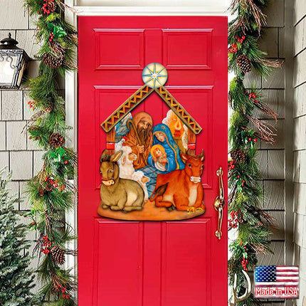Nativity Christmas Nativity Door Decor by G. DeBrekht - Nativity Holiday Decor - 8114030H-2