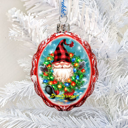 Bright Lights Gnome Dwarf Mercury Glass Ornament by D. Gelsinger - Christmas Decor - 778109-DG-1