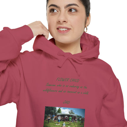 Flower Child Hoodie — 1960s Festival Wildflower Photo Design