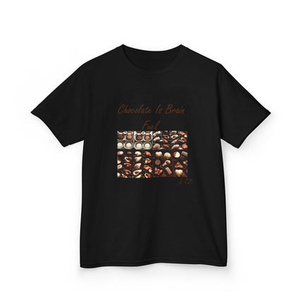 Chocolate Is Brain Fuel Kids Tee – Heavy Cotton – XS–XL