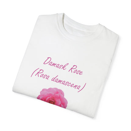 Damask Rose Unisex T-shirt - The Queen of Flowers Design