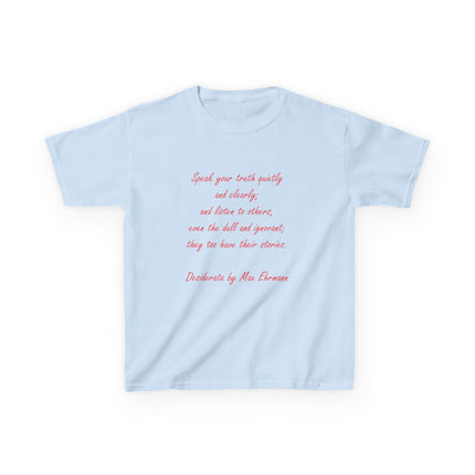 Kids Empowerment T-Shirt – “Speak Your Truth” – Cotton