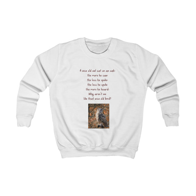 Kids Sweatshirt — Cute Owl Quote Graphic Crewneck