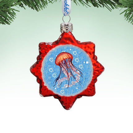 Jellyfish Mercury Glass Ornament by G. DeBrekht - Coastal Holiday Decor - 777378-0
