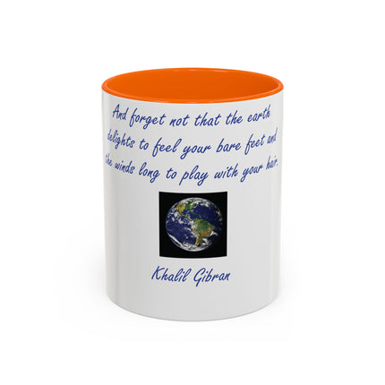 Nature Quote Accent Mug – 11oz Ceramic with Gibran Verse