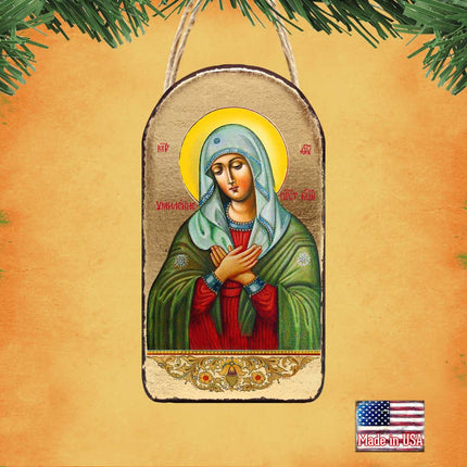The Mother of God Tenderness Religious Orthodox Sacred Icon Ornament - Inspirational Icon Decor - 87012-1