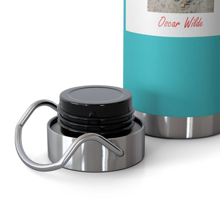 Motivational Copper Insulated Water Bottle - 22oz, Heart Design, Perfect Gift for Loved Ones