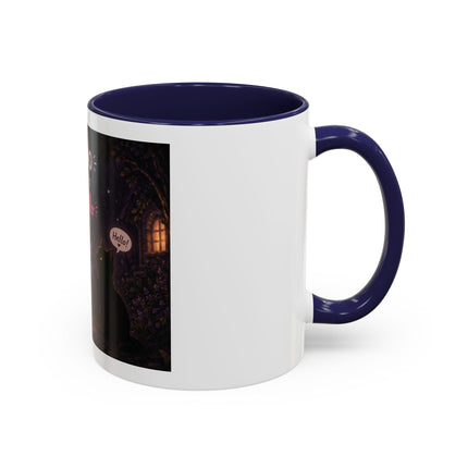 Halloween Ghost Coffee Mug — “Boo is just hello in ghost language” Accent Mug