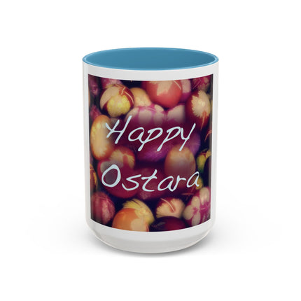 Ostara Coffee Mug – "Happy Ostara" Accent Easter Spring Floral Mug (11/15oz)