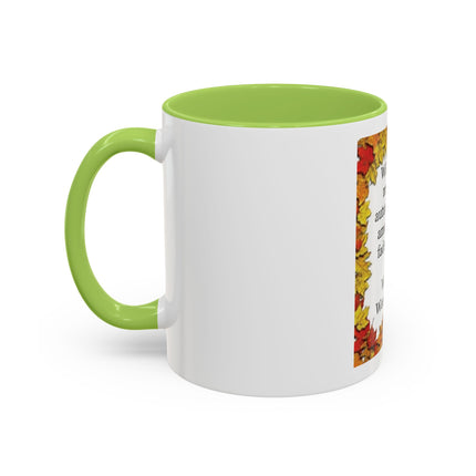Autumn Leaves Quote Mug — William Wordsworth Fall Coffee Cup (11/15oz)
