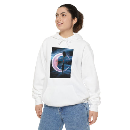 Crescent Moon Black Cats Hoodie — Rose Offering Cat Moon Graphic