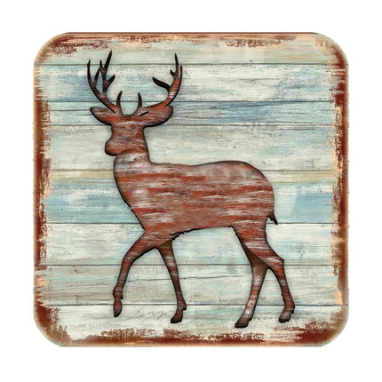 Deer Wooden Cork Coasters Gift Set of 4 by Nature Wonders - Nature Wildlife Decor  - 8198211-9C-S4-2