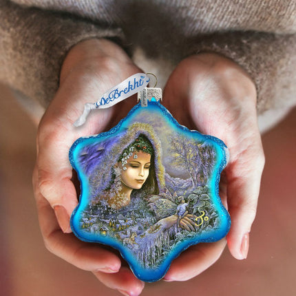 Winter Goddess Glass Ornament by Josephine Wall - Christmas Decor - 754-401-JW-2