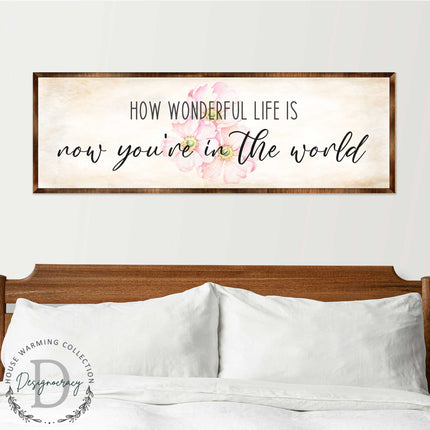 What a Wonderful Life - Wooden Motivational décor - Rustic art - Wall art - Nursery décor - Wooden Framed Art - 310313-3