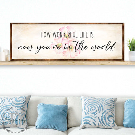 What a Wonderful Life - Wooden Motivational décor - Rustic art - Wall art - Nursery décor - Wooden Framed Art - 310313-2