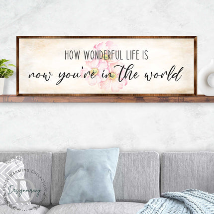 What a Wonderful Life - Wooden Motivational décor - Rustic art - Wall art - Nursery décor - Wooden Framed Art - 310313-4