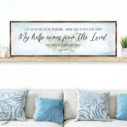 My Help Comes From the Lord - PSALM 121 - Bible Art - Wooden Wall Art - Bible Quotes - Wall Hanging - 310315-4
