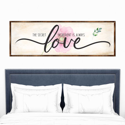 The Secret Ingredient Is Always Love - Wooden Contemporary Sign - Living Room Decor - Farmhouse Décor - Inspirational Wall Art - 310316-0