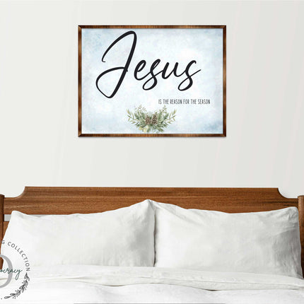 Jesus Sign - Wooden Religious Wall Art - Christian Sign - Modern farmhouse sign - Mantel decoration - Bible Sign - Dining Room Sign - Contemporary wall art - 310351-4