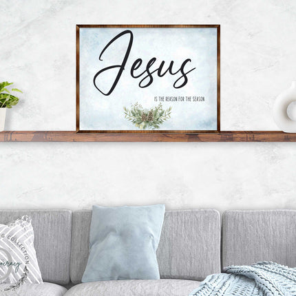Jesus Sign - Wooden Religious Wall Art - Christian Sign - Modern farmhouse sign - Mantel decoration - Bible Sign - Dining Room Sign - Contemporary wall art - 310351-1