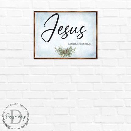Jesus Sign - Wooden Religious Wall Art - Christian Sign - Modern farmhouse sign - Mantel decoration - Bible Sign - Dining Room Sign - Contemporary wall art - 310351-2