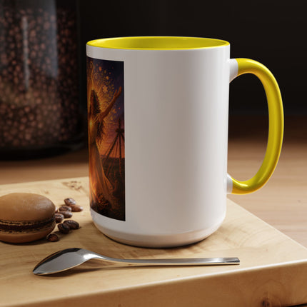 Mug — Pagan Bonfire Coffee Mug with Inspirational Beltane Quote