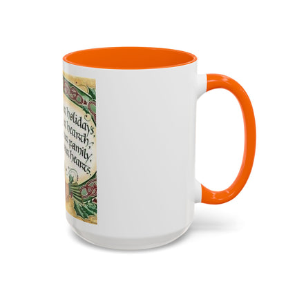Blessed Be Your Holidays Coffee Mug — Holiday Celtic Greeting Accent Mug (11/15oz)