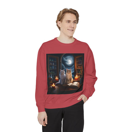 Cozy Cat Sweatshirt – Magical Workshop Design – Unisex Apparel