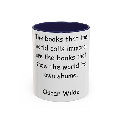 Oscar Wilde Accent Mug – “Books & Shame” – 11oz Ceramic Inspiration