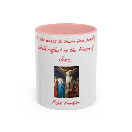 Inspirational Coffee Mug – Humility Quote – 11oz Accent