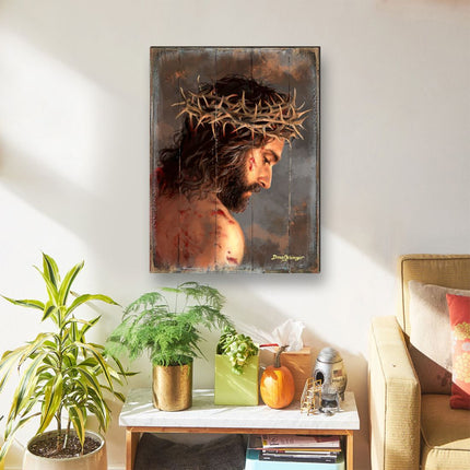 Solemn Night Jesus Wooden Wall Art by D. Gelsinger - Easter Spring Decor - 95668B-DG-3