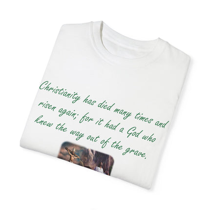 Chesterton Quote T-Shirt – Resurrection Design – Unisex Tee