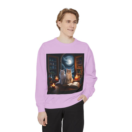 Cozy Cat Sweatshirt – Magical Workshop Design – Unisex Apparel