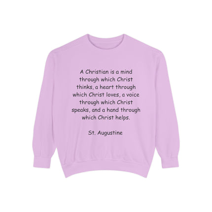 Inspirational Christian Quote Sweatshirt - Unisex Garment-Dyed