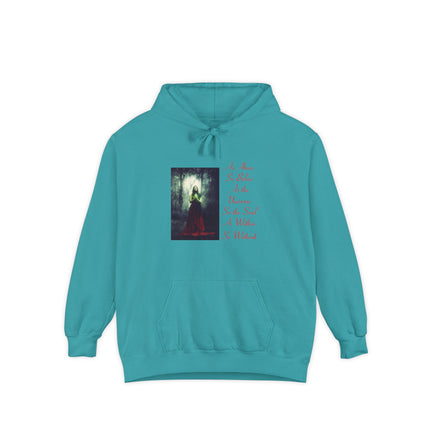 Witch in the Forest Hoodie — 'As Above, So Below...' Gothic Illustration Hoodie