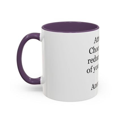 Coffee Mug - "Attention! Chocolate can reduce the size of your clothes." Funny Quote Accent Mug