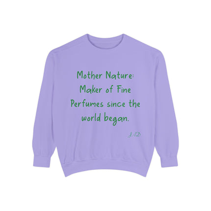 Eco-Friendly Mother Nature Sweatshirt - Unisex Garment-Dyed Apparel