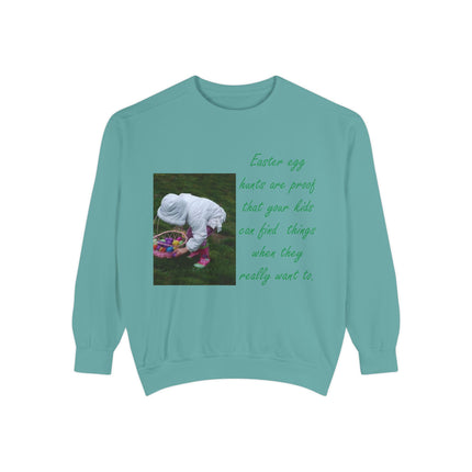 Parenting Humor Sweatshirt – Easter Egg Hunt Edition