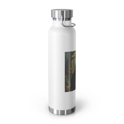 22oz Insulated Bottle — Enchanted Forest Cat & Girl Illustration