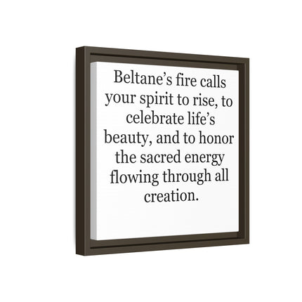 Beltane Fire Inspirational Framed Canvas Print