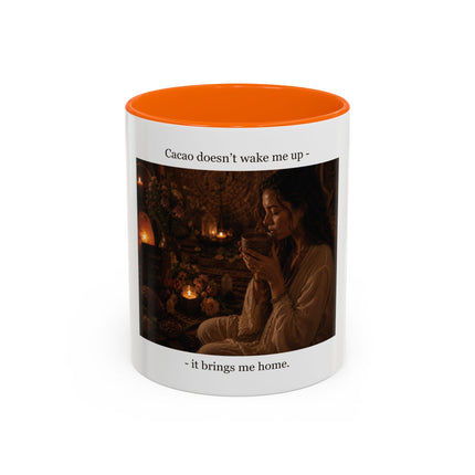 Cacao Brings Me Home Accent Coffee Mug – Cozy Ritual Hot Chocolate Gift (11/15oz)