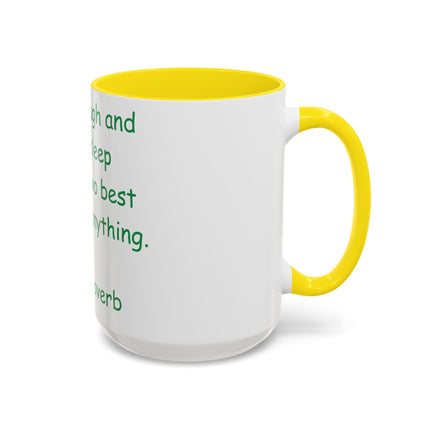 Irish Proverb Mug – “Laugh & Sleep” – 15oz Ceramic Drinkware