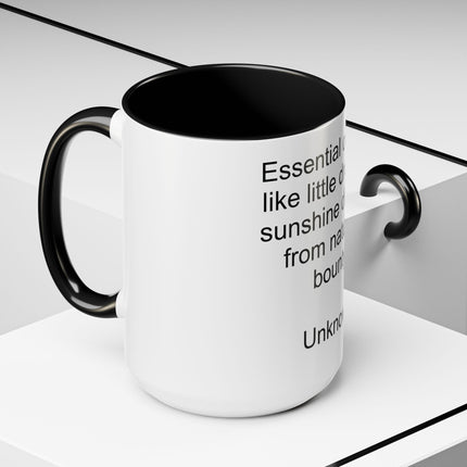 Essential Oils Quote Coffee Mug — “Essential oils are like little drops of sunshine...”