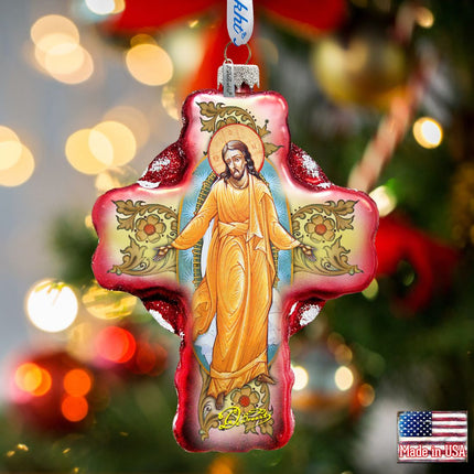 Chrysostom Glass Ornament by G. DeBrekht - Nativity Holiday Decor - 758-007-0