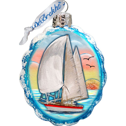 Nautical Mercury Glass Ornaments Set of 3 by G. DeBrekht - Coastal Holiday Decor - 770131S3-1