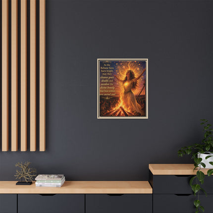 Beltane Fire Framed Canvas Print — Inspirational Pagan Wall Art