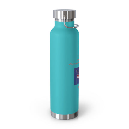 22oz Copper Vacuum Bottle — Patriotic Flag Insulated Water Flask