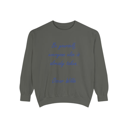 Inspirational Quote Sweatshirt: 'Be Yourself'